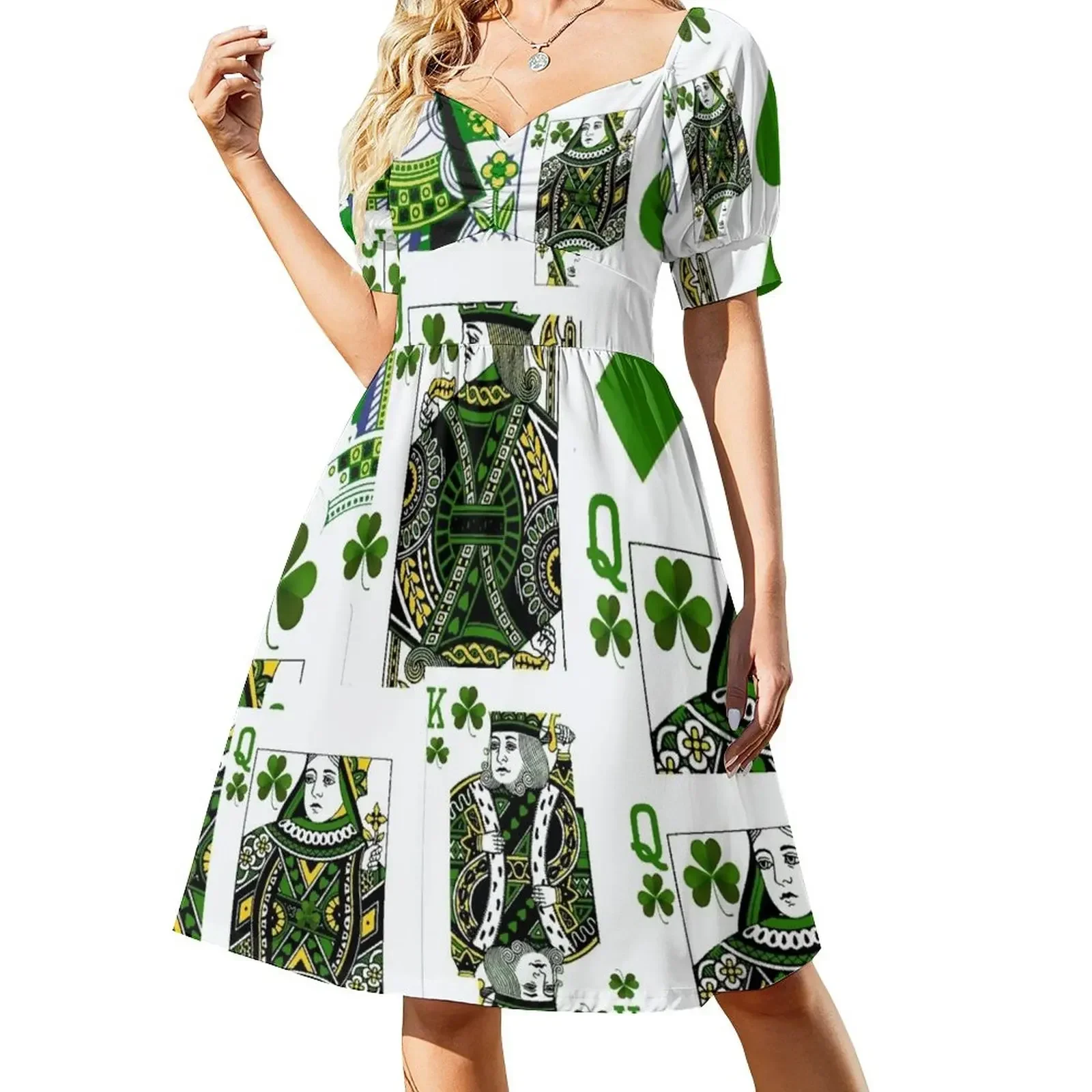 

ROYAL GREEN IRISH CLOVER COURT PLAYING CARDS Sleeveless Dress long sleeve dresses dresses for women 2025 Dress