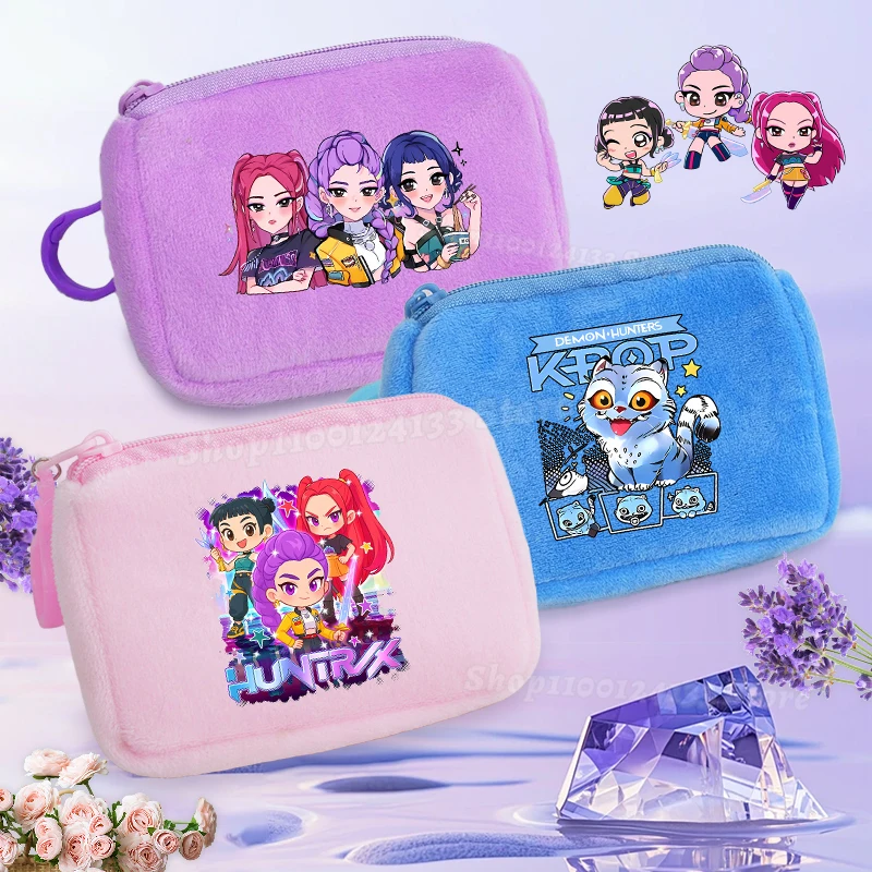 デーモンハンターキッズガールぬいぐるみコインパースキュートアニメY2Kカワイイポータブル財布パーティーゲーム原宿女性キーバンクカードミニバッグ