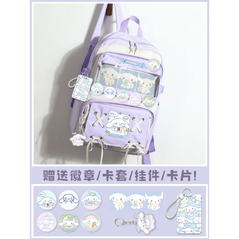 

Sanrio New Cinnamoroll Babycinnamoroll Student Schoolbag Casual and Lightweight Shoulder Pad Cute Large Capacity Backpack