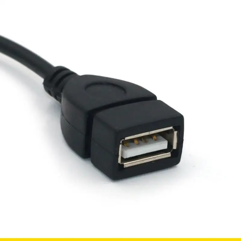 SZCH 3.5mm Male AUX Sound  Plugs Jacking to USB  Female Converter Adapter Cable Cord for Car Aux Port 20cm/8-inch Length Black