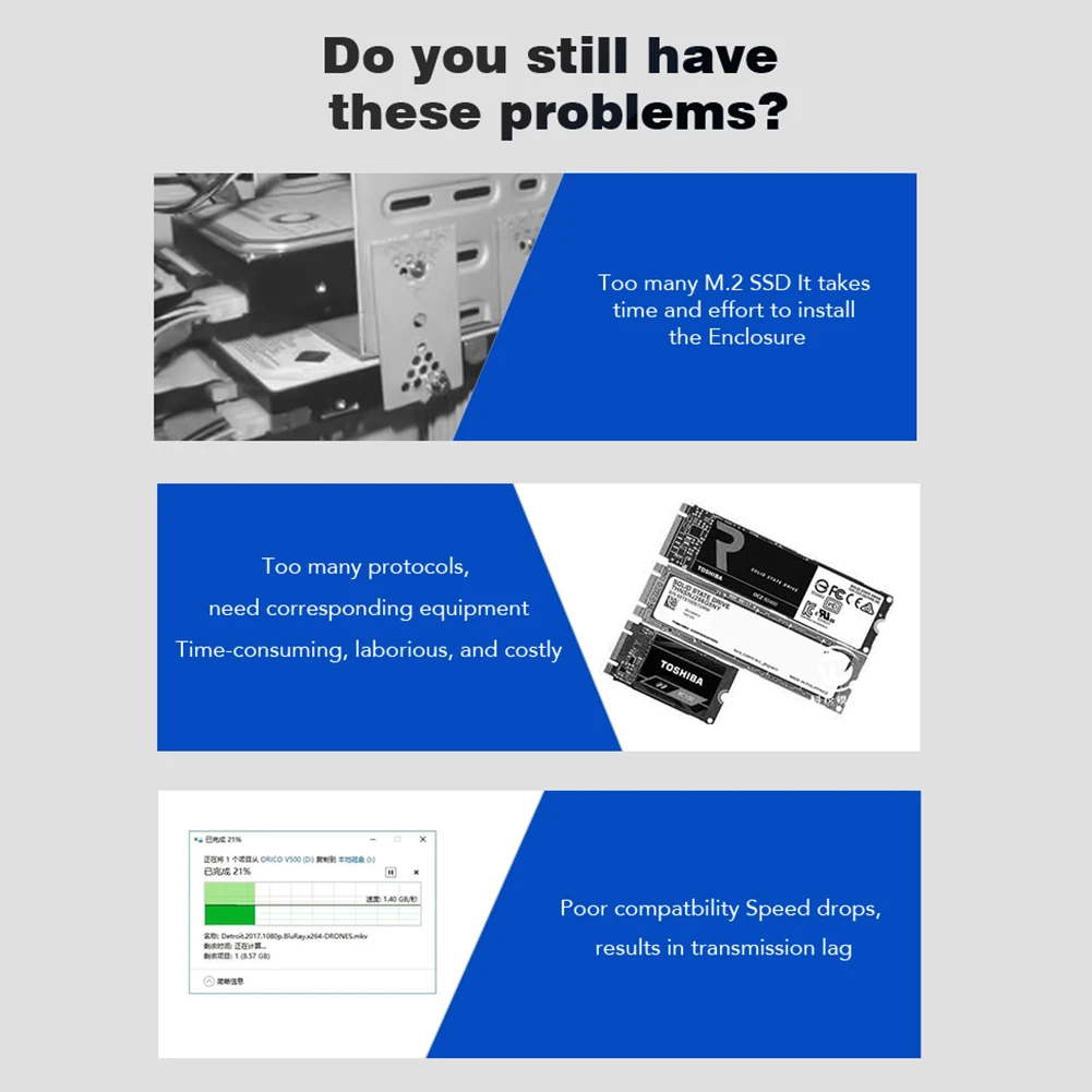 M.2 NVME الخارجية SSD القرص الصلب الضميمة أداة مجانية M.2 العلبة صندوق قاعدة محول SSD الضميمة محول لمحطة إرساء M.2 SSD #5