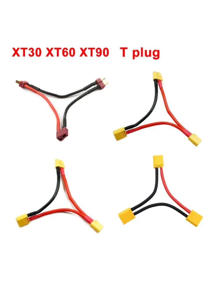 Connecteur mâle à femelle XT30/XT60/XT90/T, adaptateur de batterie 14awg/16awg 10CM, série Y, câble de connexion d'hélicoptère Rc en forme