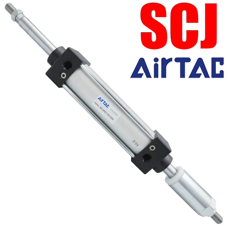 AirTAC SCJ32/40/50/63/80/100-S Adjustable Stroke Pneumatic Cylinder Double Acting Air Cylinder Pneumatic Automation Parts