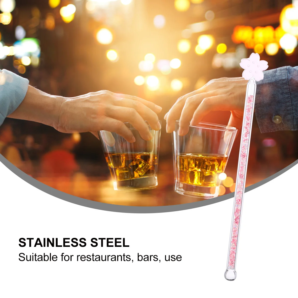 

Glass Swizzle Stick Shaped Design Stirrer for Drinks Cocktails Long Lasting Quality Glass Stirring Rod