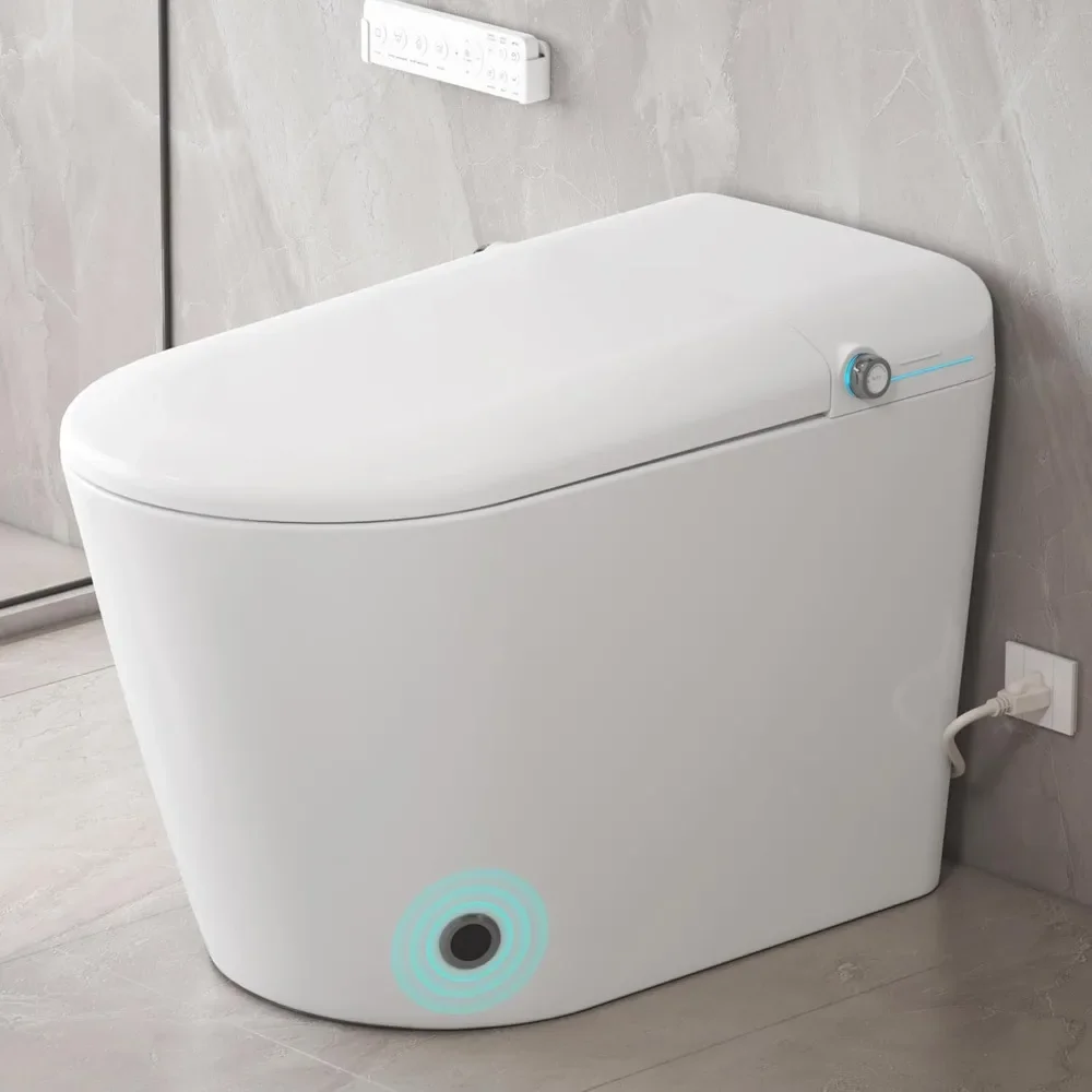 Smart Toilet with Bidet Built in,One Piece Bidet Toilet for Bathrooms,Warm Water Wash & Dryer,Elongated Heated,Foot Sensor Flush