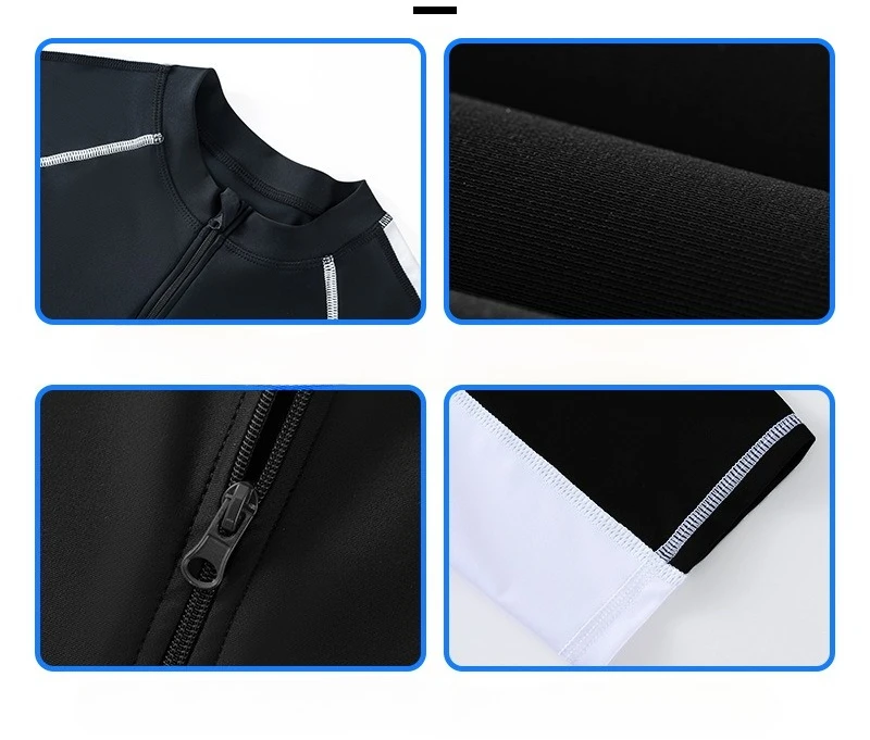 

New children's swimsuit boys' long sleeved jumpsuit summer swimwear for small medium and large children professional swimwear