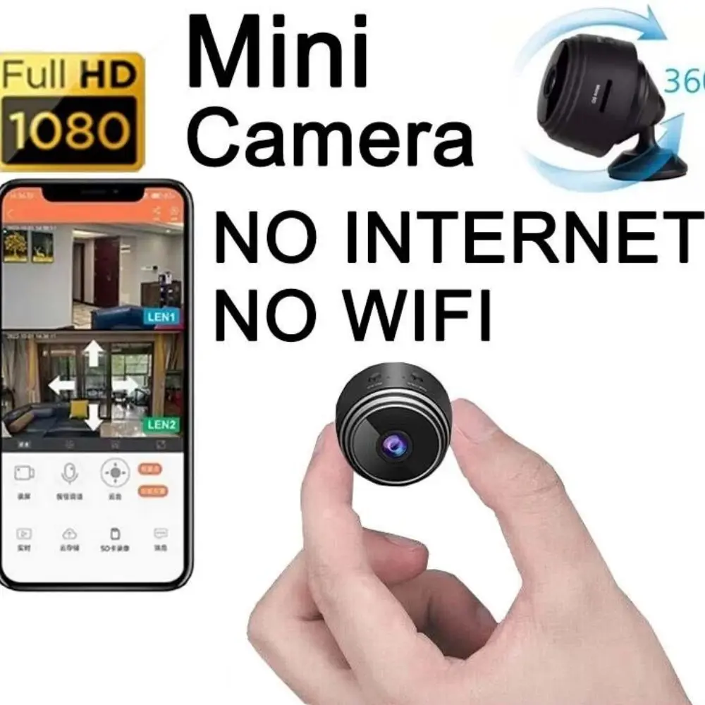Micro Video Recorder Mini Camera Motion Detection Night Vision Two-Way Talk Camera Alarm System Wireless Design Wireless Camera