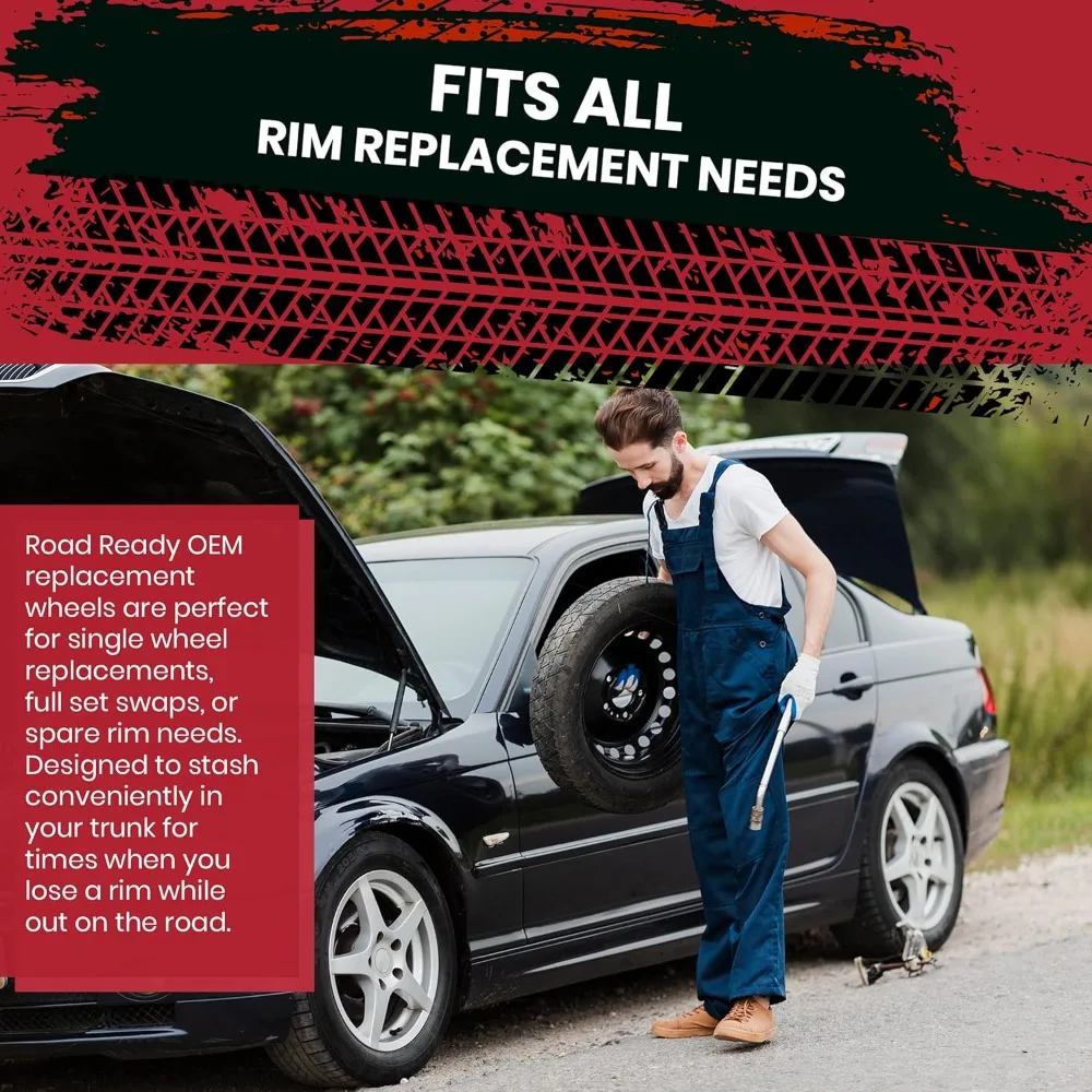 2001-2002 Chrysler Town & Country 16-дюймовый окрашенный черный обод — прямая замена OE — готовое колесо автомобиля на дороге