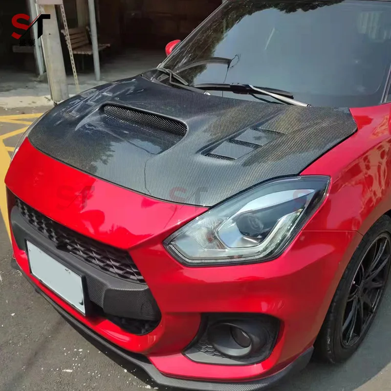 مناسبة لسوزوكي سويفت غطاء ألياف الكربون سويفت ZC33S هود تعديل غطاء السيارة الأمامي غطاء الرأس