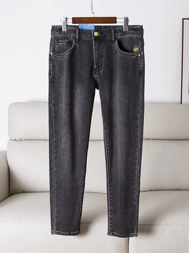 

Comfortable Thin Fce Men's Jeans Casual Versatile Cone Pants Slightly Elastic Long Pants Youthful Vitali Sle Mid-Low W...