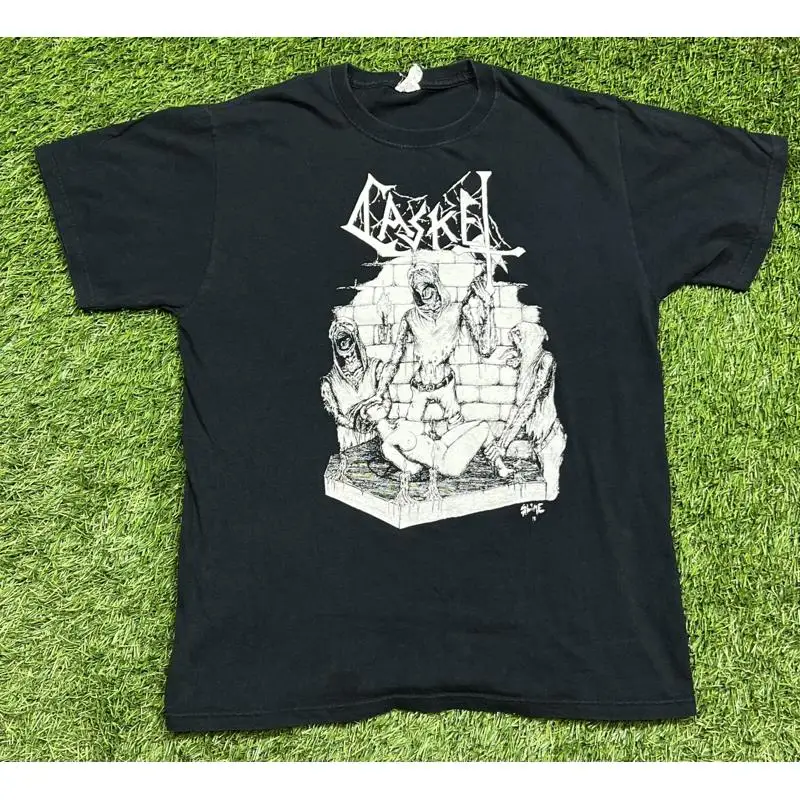 

2011 Casket Death Metal Band Concert T-Shirt Men's M Artist Slime Black Goth