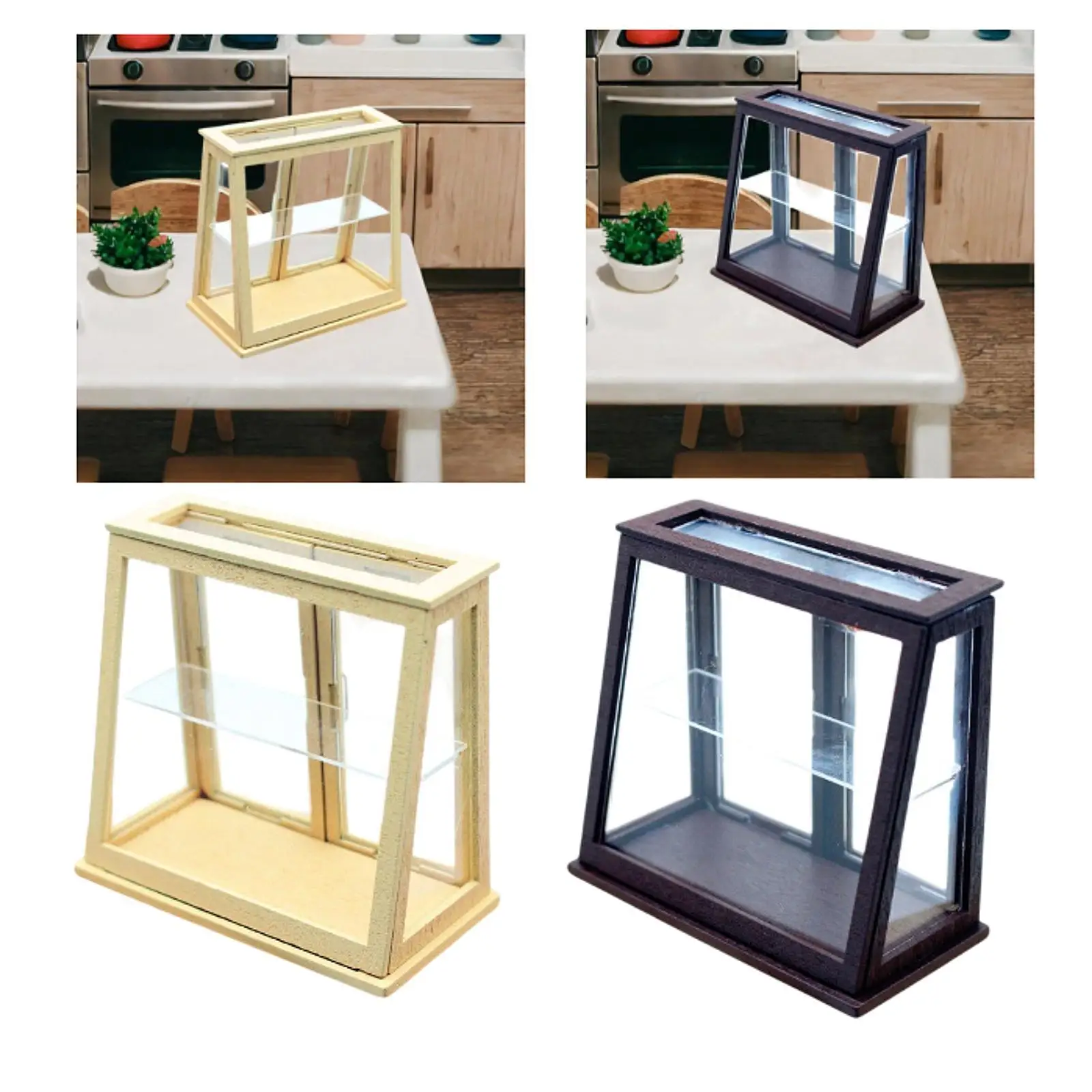 Puppenhaus Bäckerei Vitrine Maßstab 1:12 Puppenhaus Zubehör Puppenhaus Möbel für Store Szene Diorama Zubehör Dekor