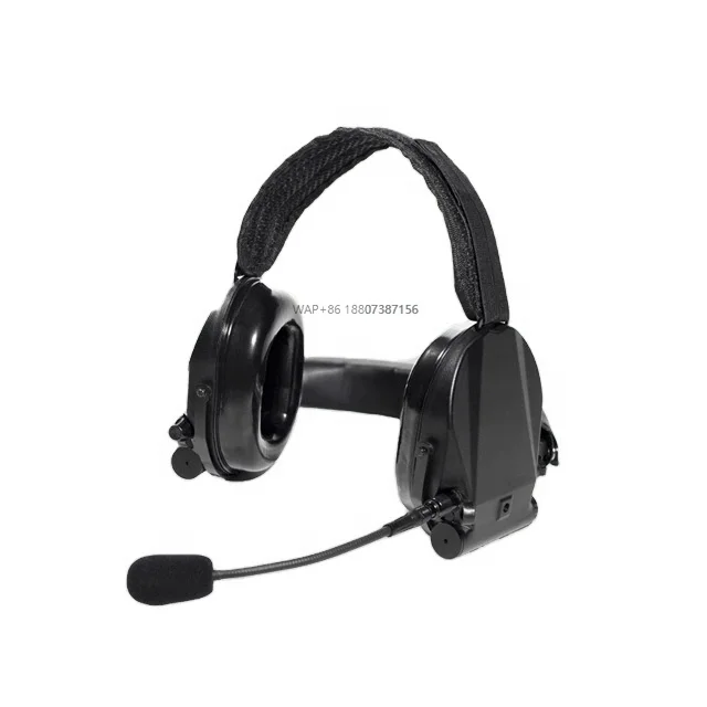 

Power-Time Volume Control Tactical Combat Helmet Headset Dual Speakers Headphone with Talk Through Monitoring Function