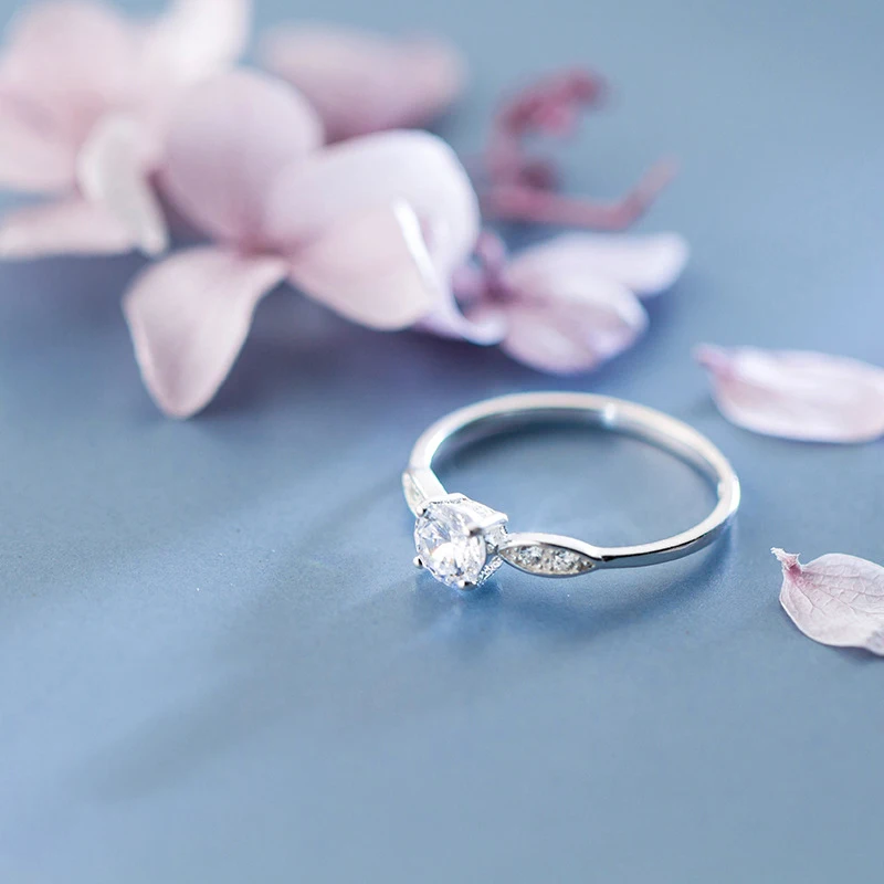 Modian Radiant AAA Zircon Authentic Sterling Silver 925 Ring for Women Fashion Weddind Engagement Gift Fine Jewelry Accessories