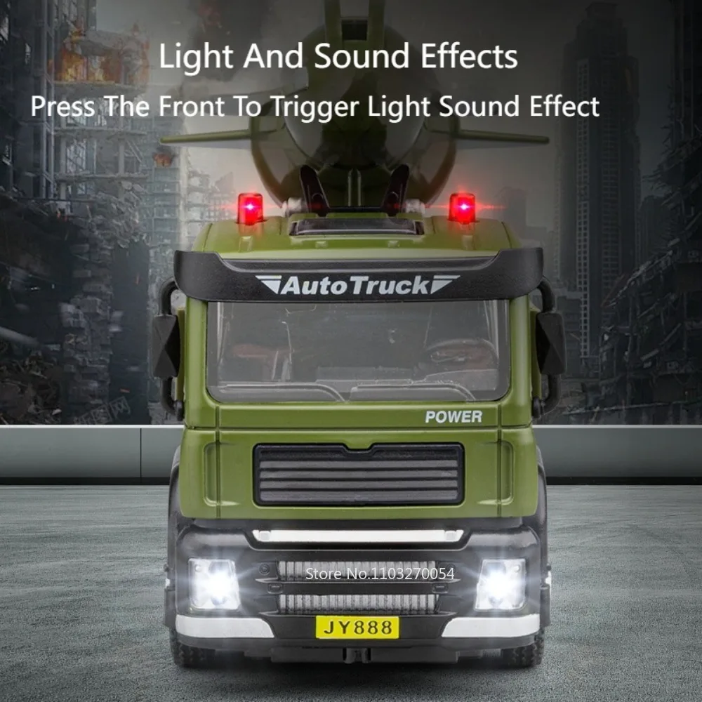 1/32 uav drone lançamento veículo modelo brinquedos carro liga diecast carro militar som luz puxar para trás alta simulação brinquedos presentes do feriado