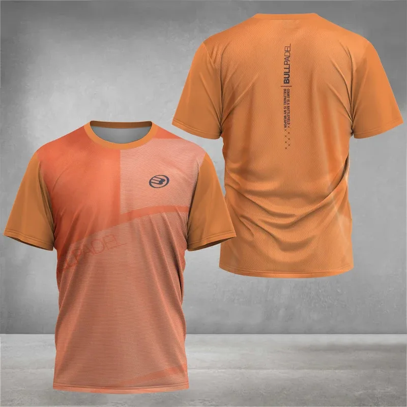 Camiseta Deportiva Transpirable de Manga Corta para Hombre, Diseño Padel Element Print 2024, Secado Rápido, Ultrafina, Informal