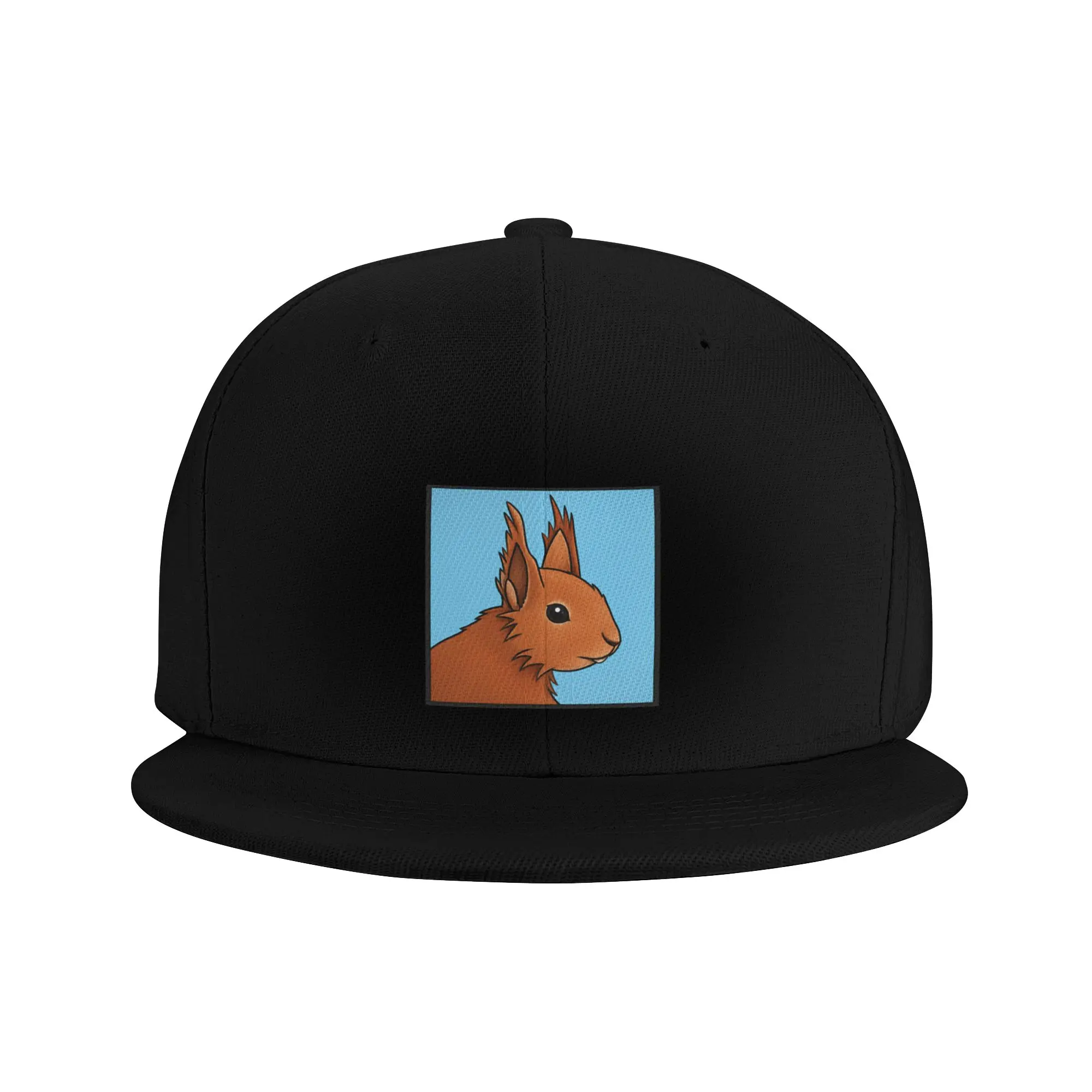 Fashion Cartoon squirrel against a blue background Flat Brim Sun Hat  City Roaming Men's Panama Hat
