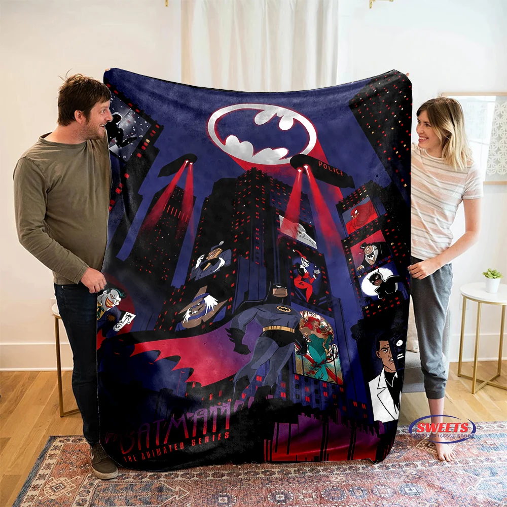 New Arrive ! DC Batman Logo Flannel Blanket Throw Sofa Bed Cover Four Season Soft Fluffy Quilt Blanket Outdoor Leisure Nap Gifts