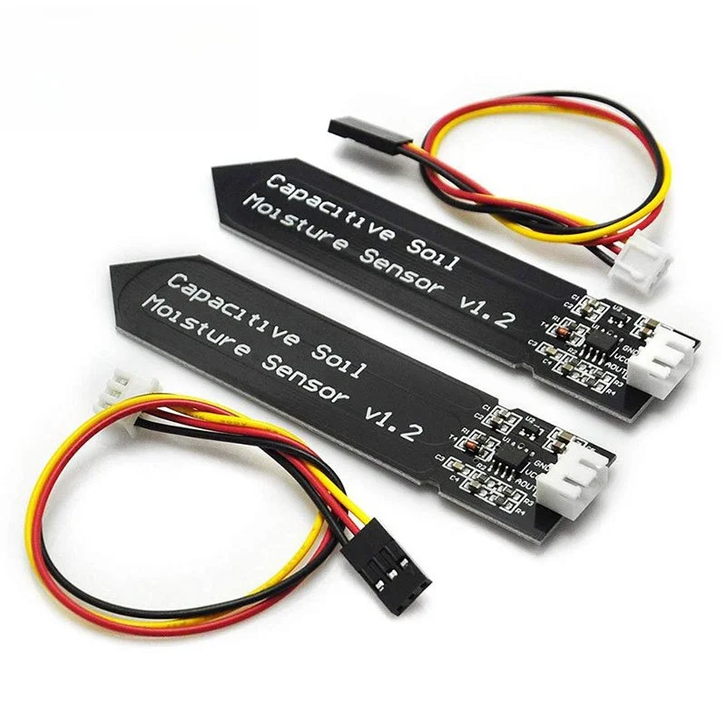 1/3/5pc V1.2 Capacitive Soil Humidity Sensor, 0-3.0V Output Corrosion Proof Module with PH2.54 Cable for Agricultural Monitoring