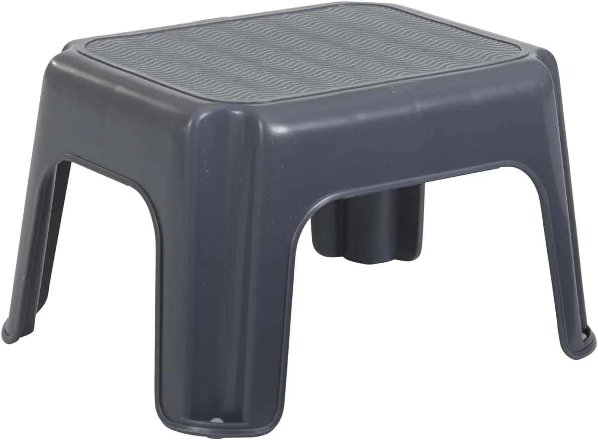 

Табурет-ступенька Rubbermaid One-Step Stool Bisque, выдерживает до 200 фунтов, высота 7 дюймов, серый, прочный, для детей/ванной комнаты/дома/офиса