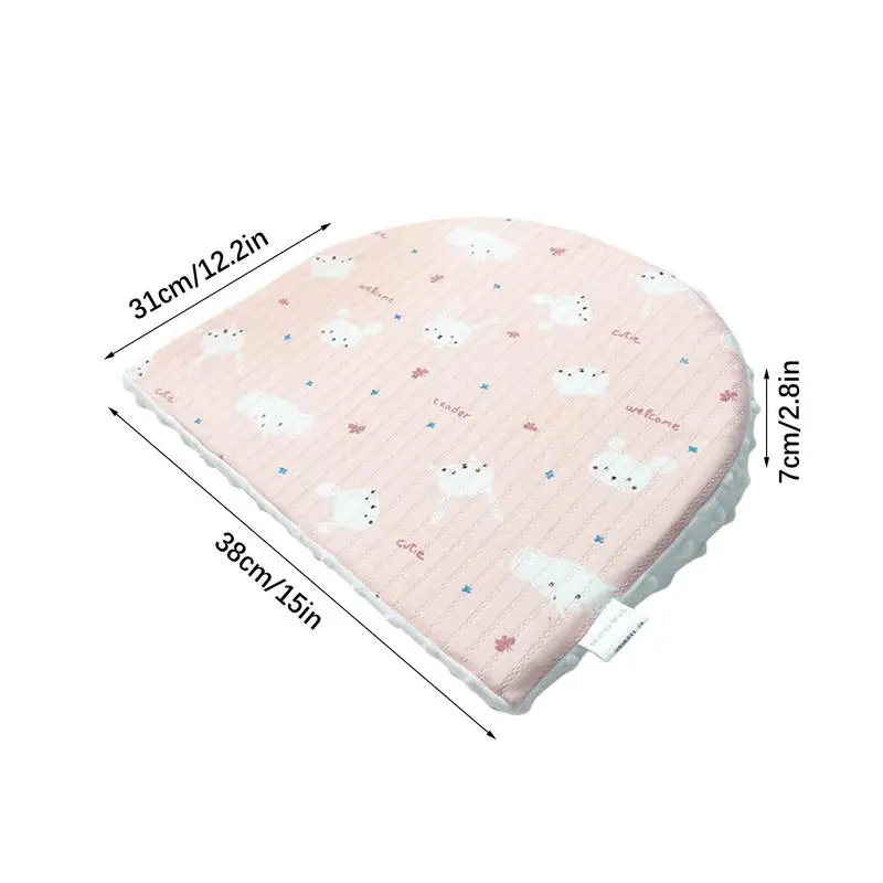 Baby Wedge Pillow Anti Vomiting Supportive Newborn Wedge Pillow 3D Bean Velvet Newborn Feeding Pillow For Picnic Travel Home And