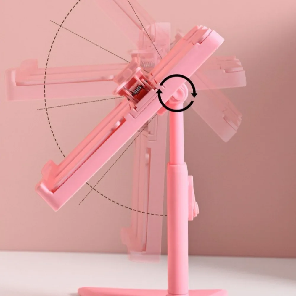 Adjustable Angle Lifting Landing Book Stand Extendable with Clip Reading Bookshelf Anti-slip Mat Plastic Book Holder Pad