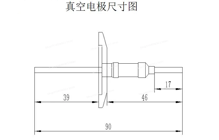 

KF40 Electrode Flange KF50 Vacuum Electrode Flange Ceramic Seal Electrode Vacuum Penetrating Piece