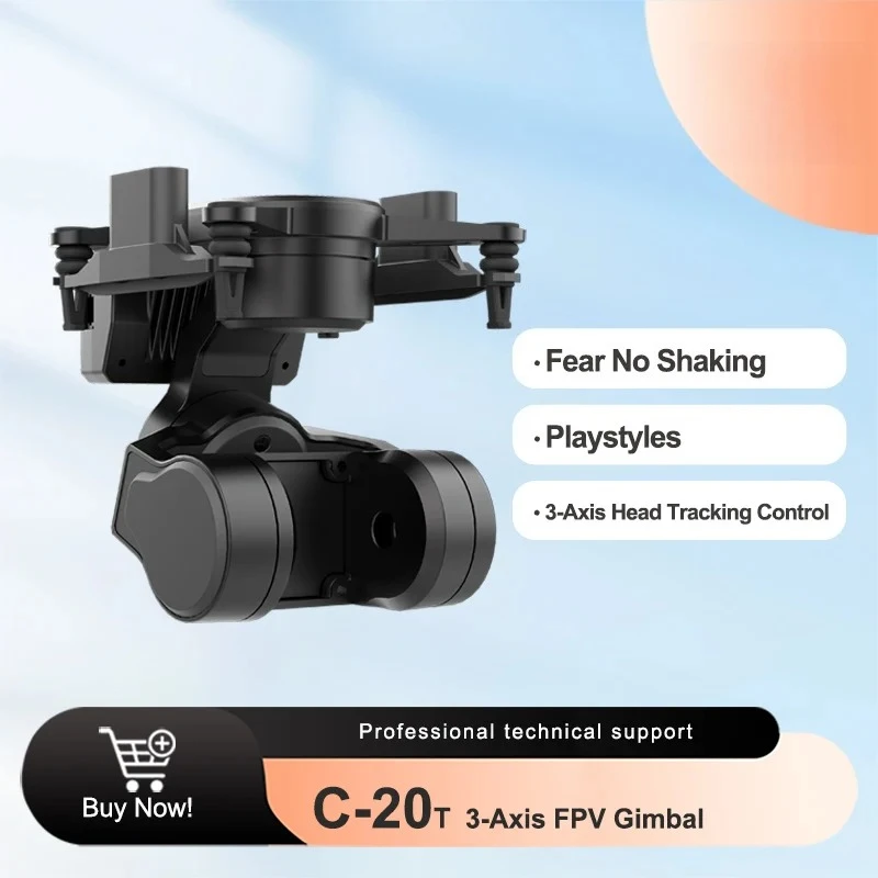 XF-20T 3Axis PTZ FPV Increases Stability PTZ Supports O3 Walksnail Camera Supports Head Chase Control Mavlink Sbus