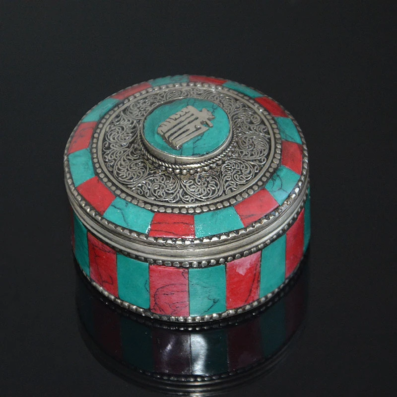 

Jewelry , Nepal Handmade Ring, Earrings, Bracelet, Desktop Ornament Storage Box, Artistic Retro Style