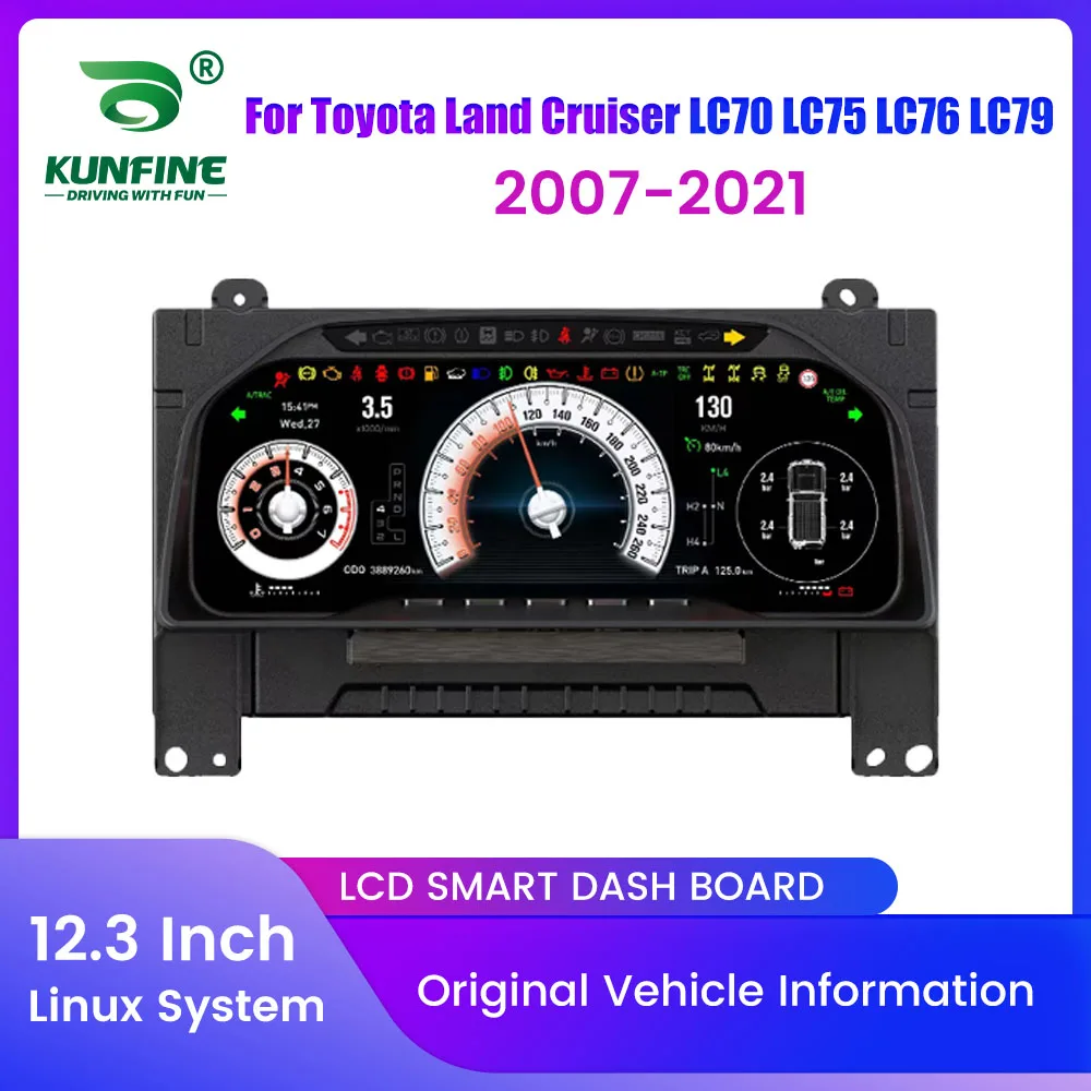 

LCD Digital Dashboard Cluster For Toyota Land Cruiser LC70 LC75 LC76 LC79 2007-2021 Virtual Instrument Panel Speedometer Cockpit