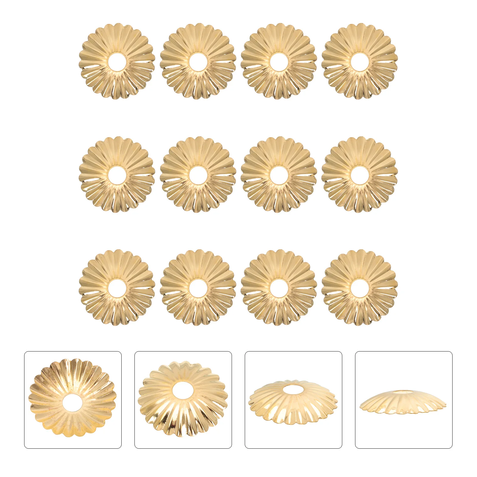 12 قطعة غطاء المصباح على شكل زهرة معدنية ضوء السقف طوقا عباد الشمس تصميم ثريا حديدية غطاء لوحة دائم لغرفة المعيشة