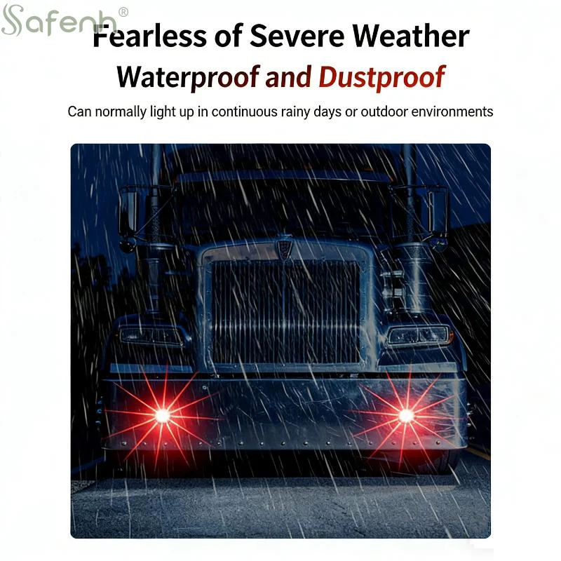 

Truck Side Marker Light LED Indicator for Trailer Lorry Universal Waterproof Clearance Lamp 12V 2PCS Amber Red Light Replacement