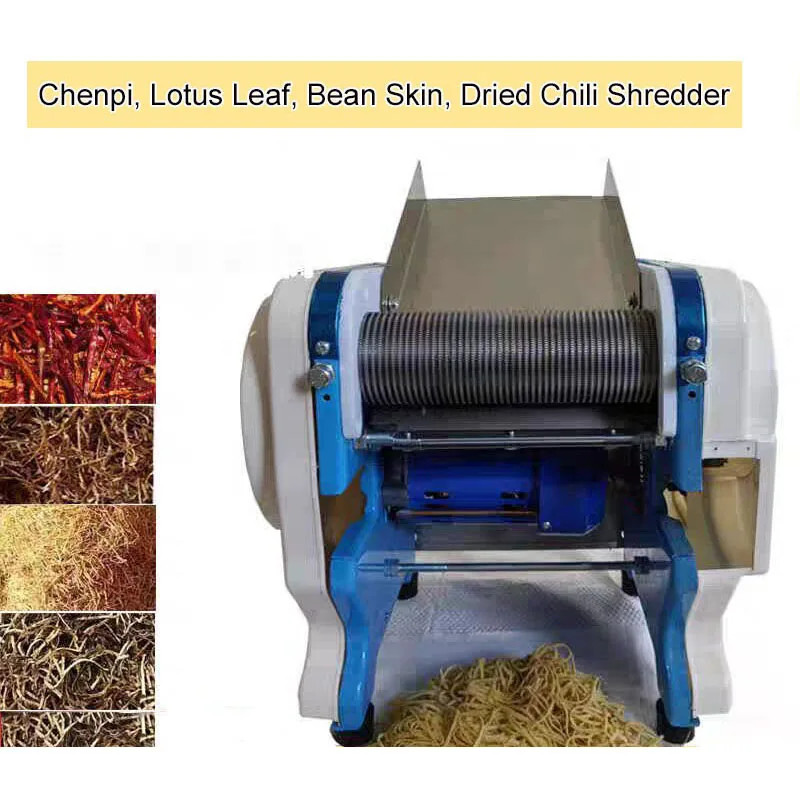 Fully Automatic Dried Chili Slicer 1mm Shredded Tobacco And Lotus Leaves Bean Skin Shredded Maker