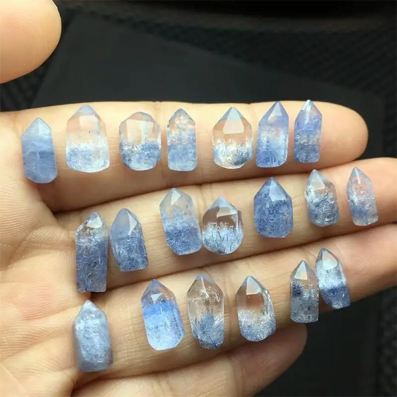 1PCS Natural Dumortierite Point Pendant Carving Making For Earring Bracelet Jewelry Gift DIY Accessories 11-14.5MM