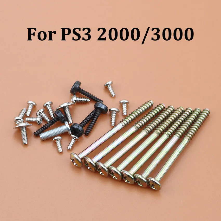 JCD For PS4 Slim Screws Screw Kit Full Set Black Plastic Rubber