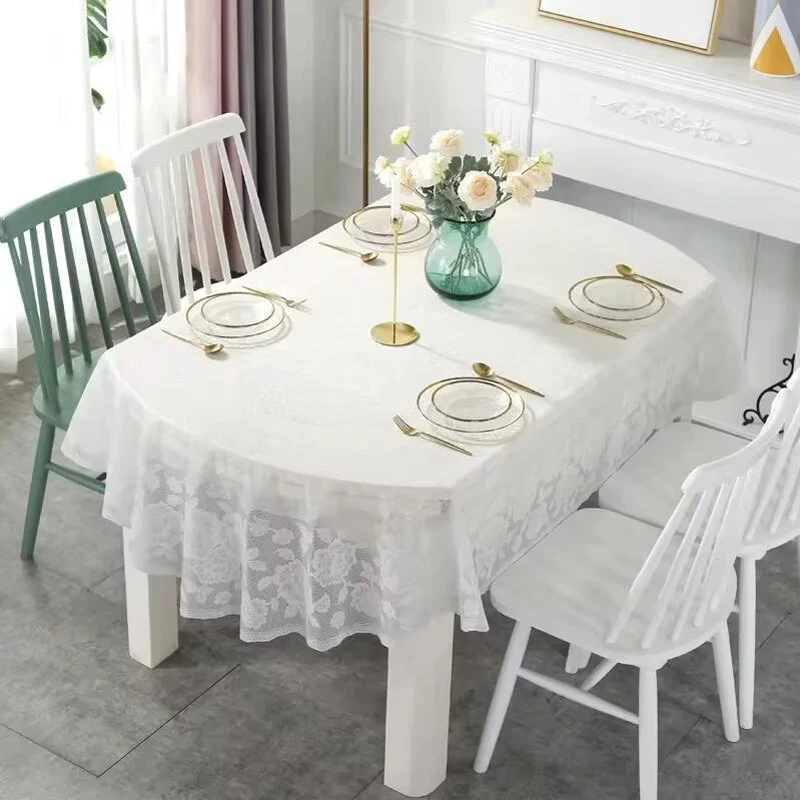 European Style Printing PVC Dining Table Cloth Coffee Table Cloth Oval Tablecloth Waterproof Heat-resistant Oil-proof No-clean