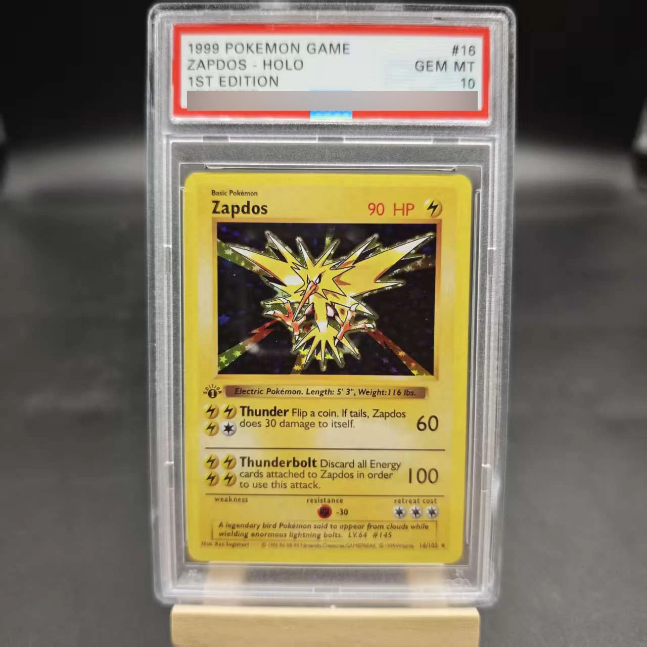 Bricolage PTCG 1ST Blastoise Venusaur Charizard Gyarados Zapdos carte de notation anglaise copie Version classique Anime Collection carte jouet