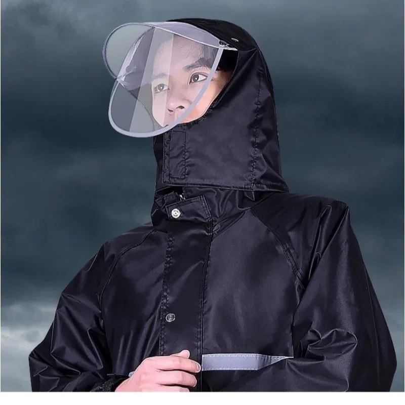 Rainstorm-proof Split Electric Bike Riding Raincoat Rain Pants Set Full Body Fishing Clothing Reflective Waterproof