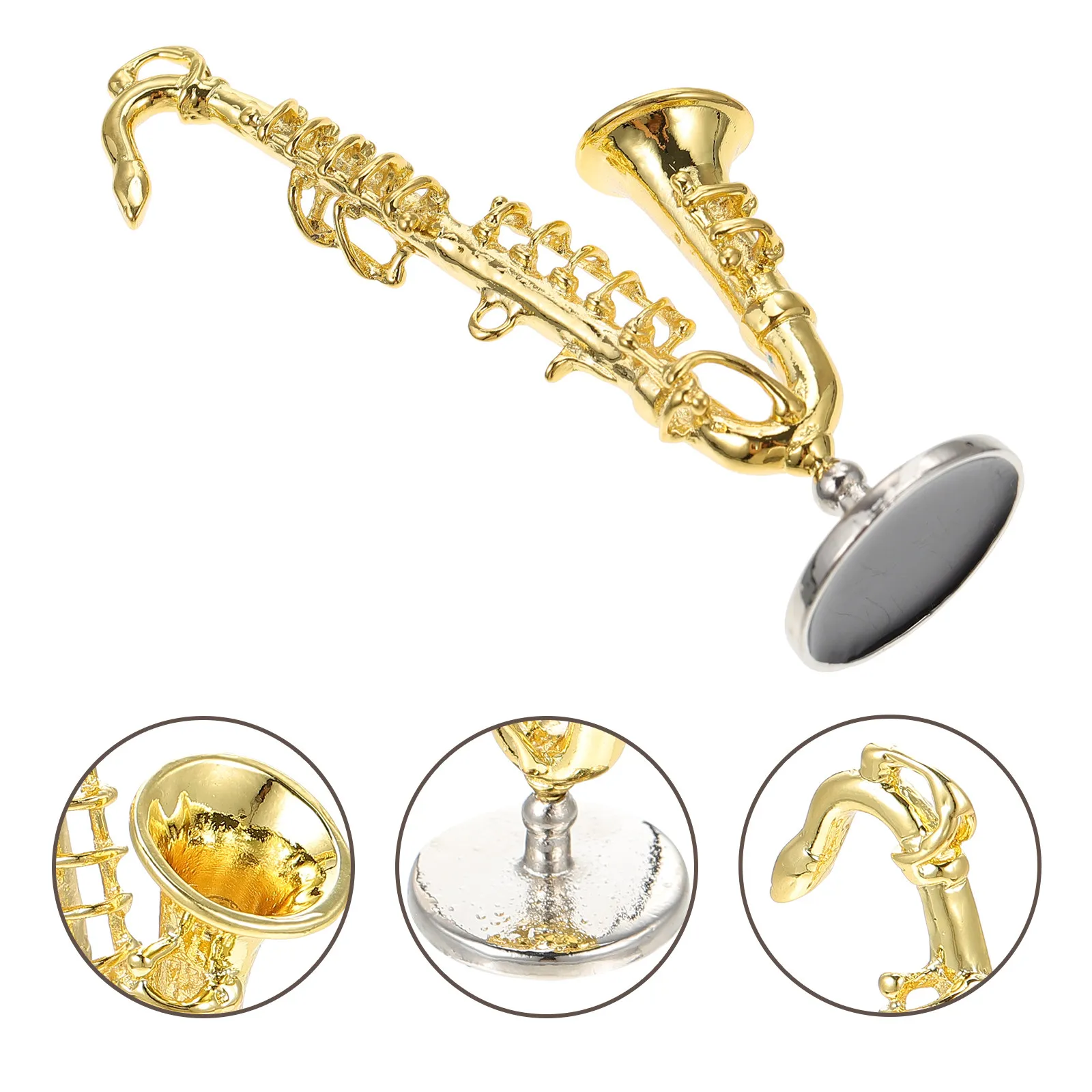 

Creative Acrylic Mini Simulated Saxophone Ornament Decorative Musical Instrument Desktop and Micro Landscape Decoration
