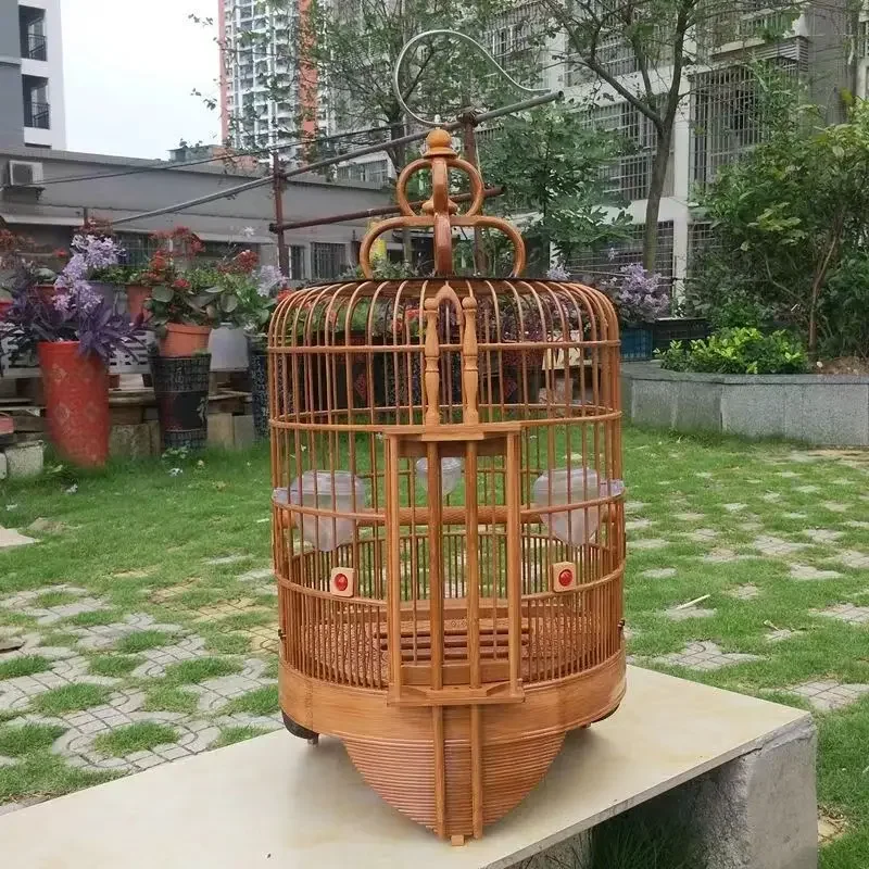 Canarios Feeder Parrot Cage Wooden Palomas Outdoor Hammock Bird Carrier Canary Feeder Gaiola Para Passaros Pet Furniture CY50BC