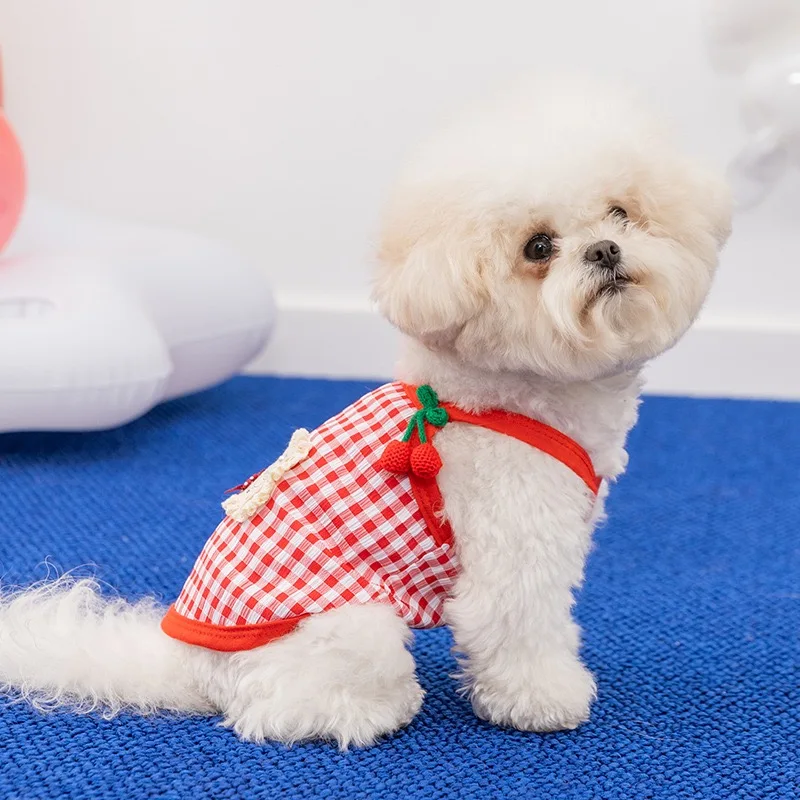Chaleco transpirable de cerezas para perros pequeños Chihuahua - imagen 2