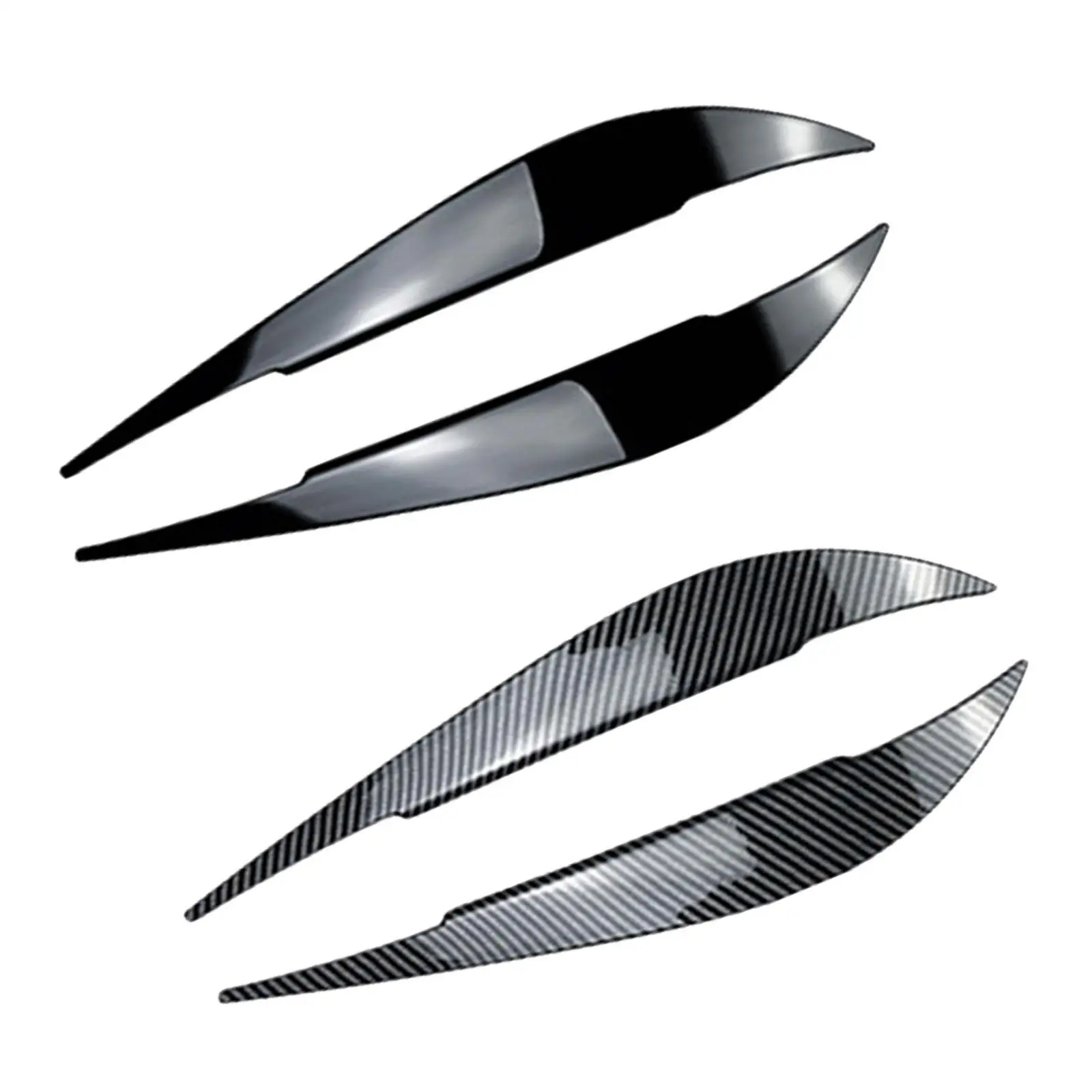 2Pcs Front Headlight Eyelid Eyebrow Durable Decoration Styling Sticker for F32