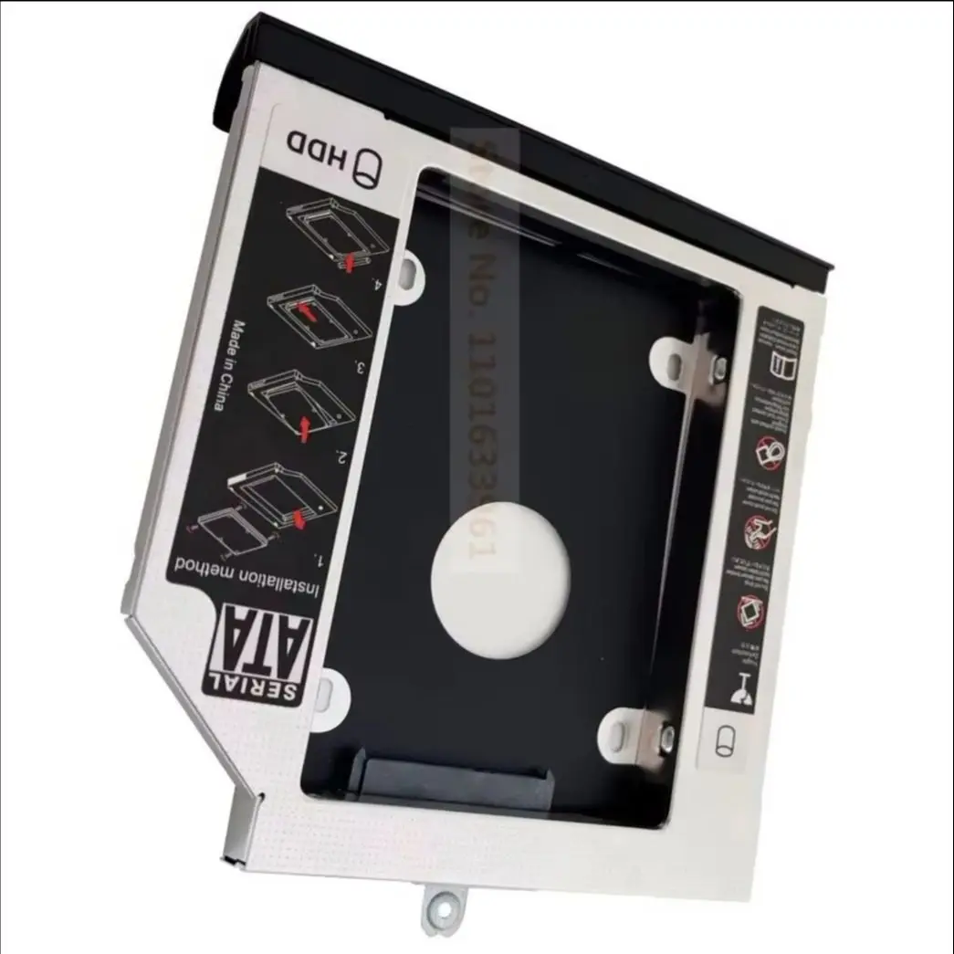 with Bezel Panel 12.7mm 2nd Secondary 2.5 SATA Hard Drive HDD Optical Bay Caddy Frame Tray for Lenovo ThinkPad L430 L530 Series