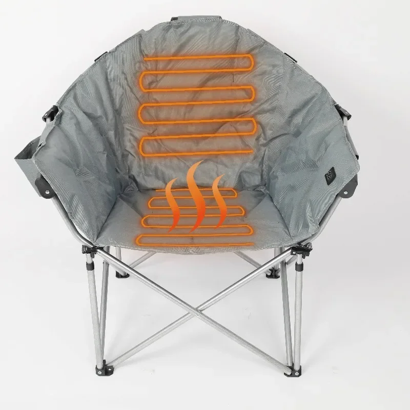 High Quality Extra Large Portable Moon Thermal Camp Folding Chair Comfortable Padded Seat for outdoor use