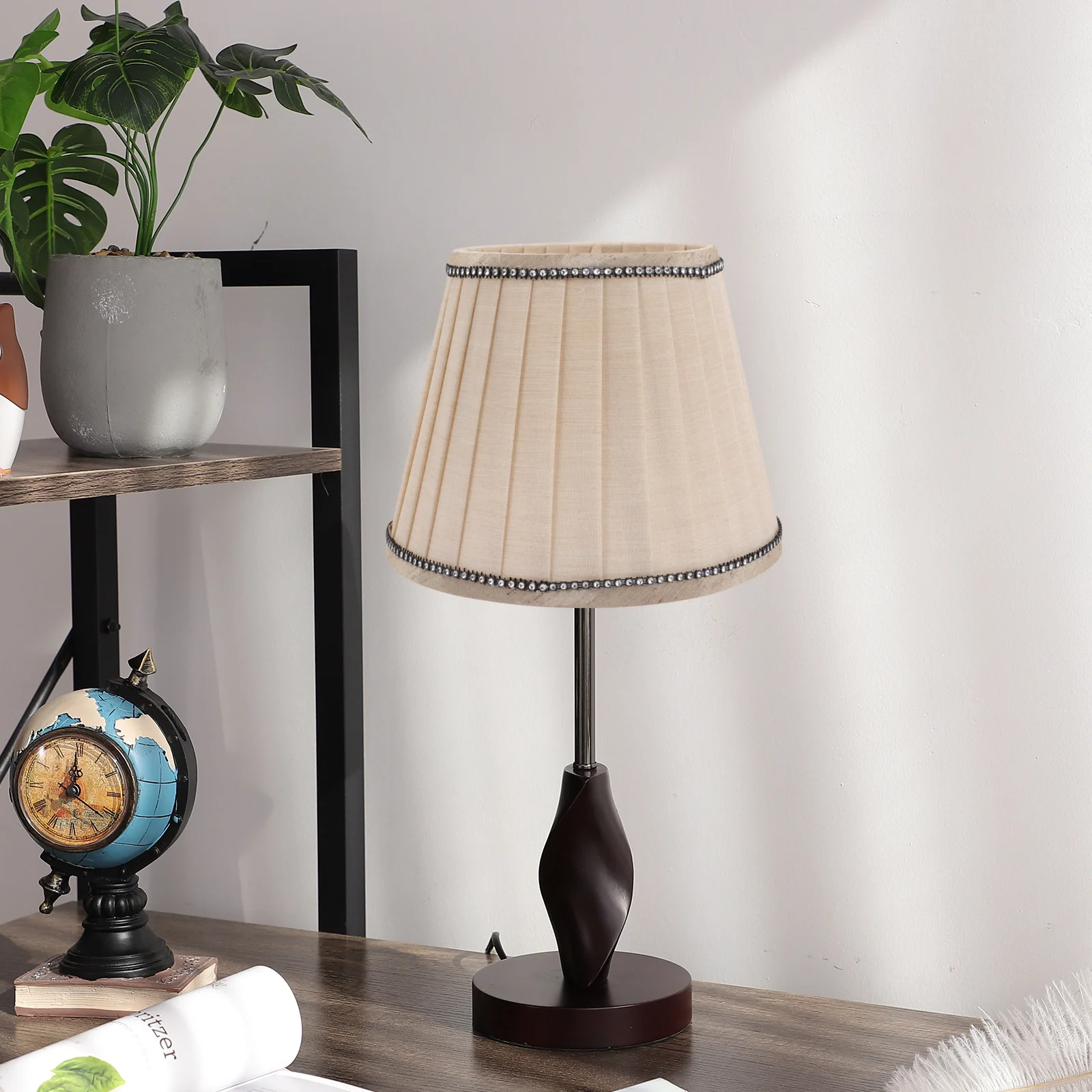 

Тканевый абажур, плиссированный дизайн, металлический каркас, подходит для спальни, гостиной, настольного торшера, абажур, мягкий светильник, сменная лампа