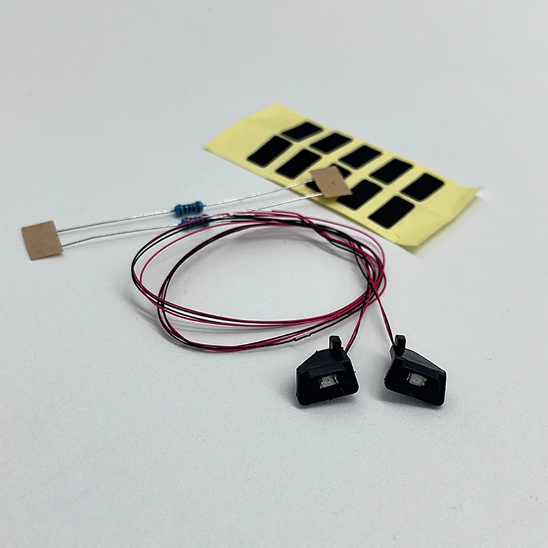 770S LED 1 Pair Front Wheel Eyebrow Lights Yellow Lamp for 1:14 Tamiya RC Truck Tipper SCANIA 770S 56368 LESU DIY Toy Car Parts