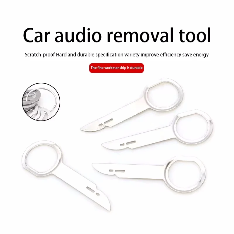 

4pcs Car Radio CD Stereo Removal Needle Release Tool Disassembly Pin Repair Tool Extraction Key For Ford Benz