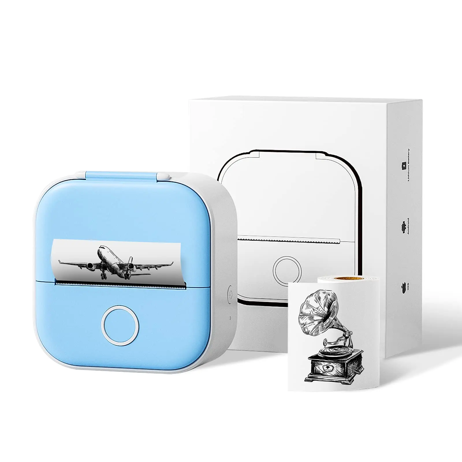 

Портативный беспроводной фотопринтер Phomemo T02 Mini Pocket с разрешением 203 dpi и шириной печати 50 мм
