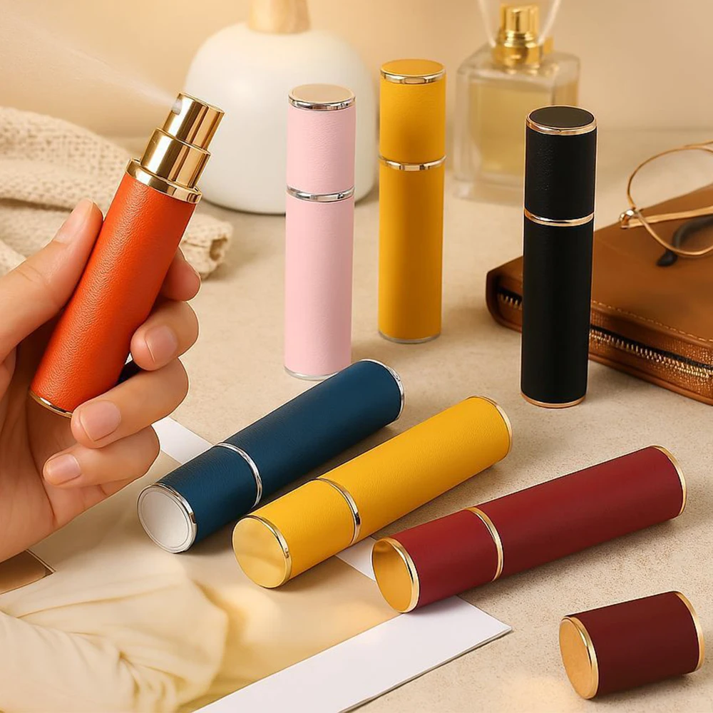 Luxury Skincare Bottles - Новый портативный многоразовый кожаный флакон-атомайзер для
