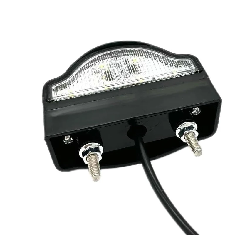 1PC 12V/ 24V LED Motorcycle Tail Lights Plate LED Trailer License Plate Number Lamps For Trailer Campervan Caravan Universal Fit